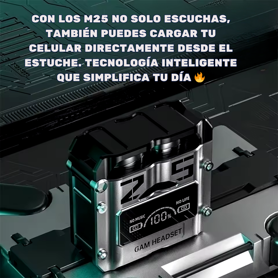 AUDÍFONOS M25 ENERGÍA DURADERA 🚀2X1🎧 - BGZ Online