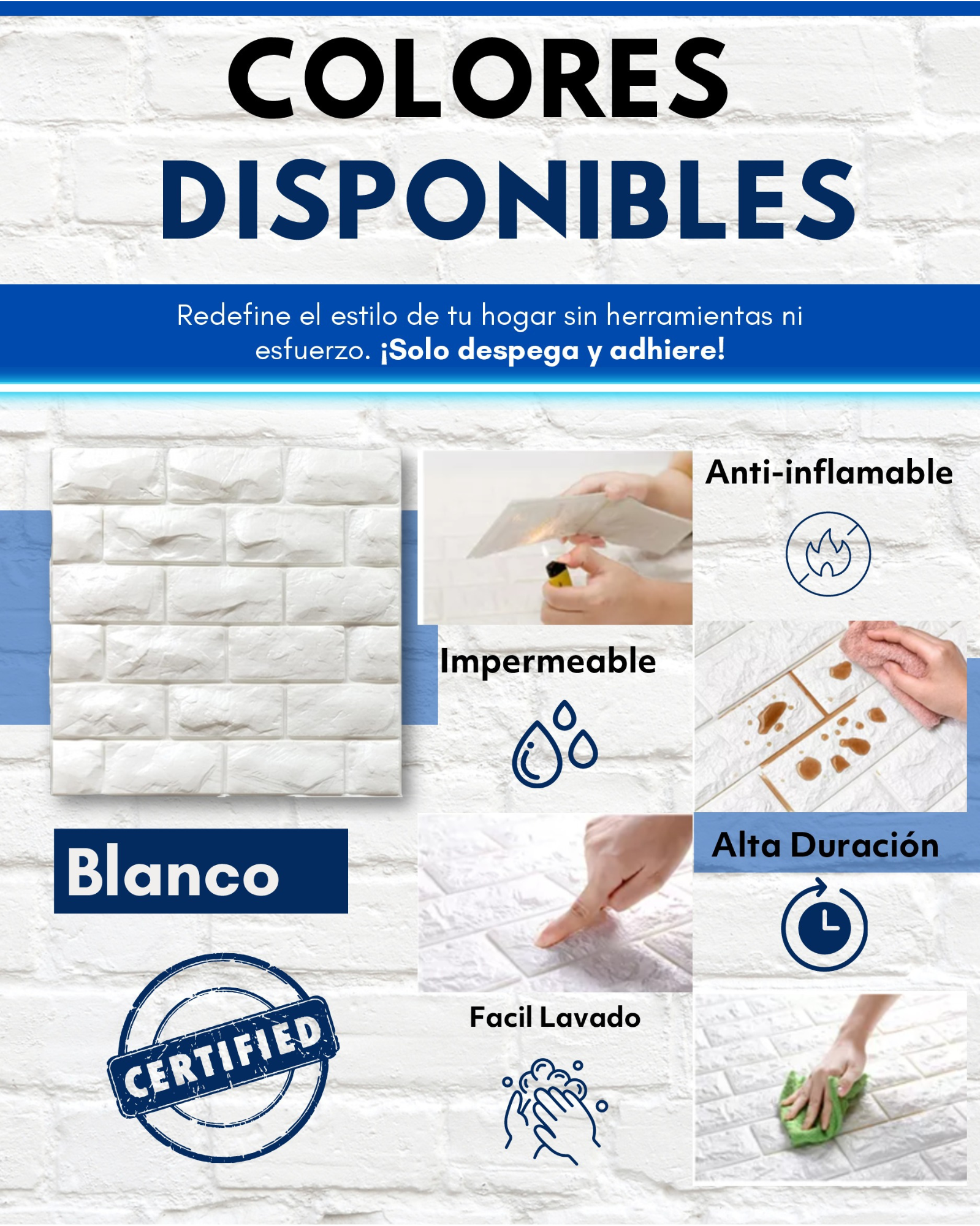 SET X10 PANEL ADHESIVO 3D (70X77 CM CADA PANEL) - BGZ Online