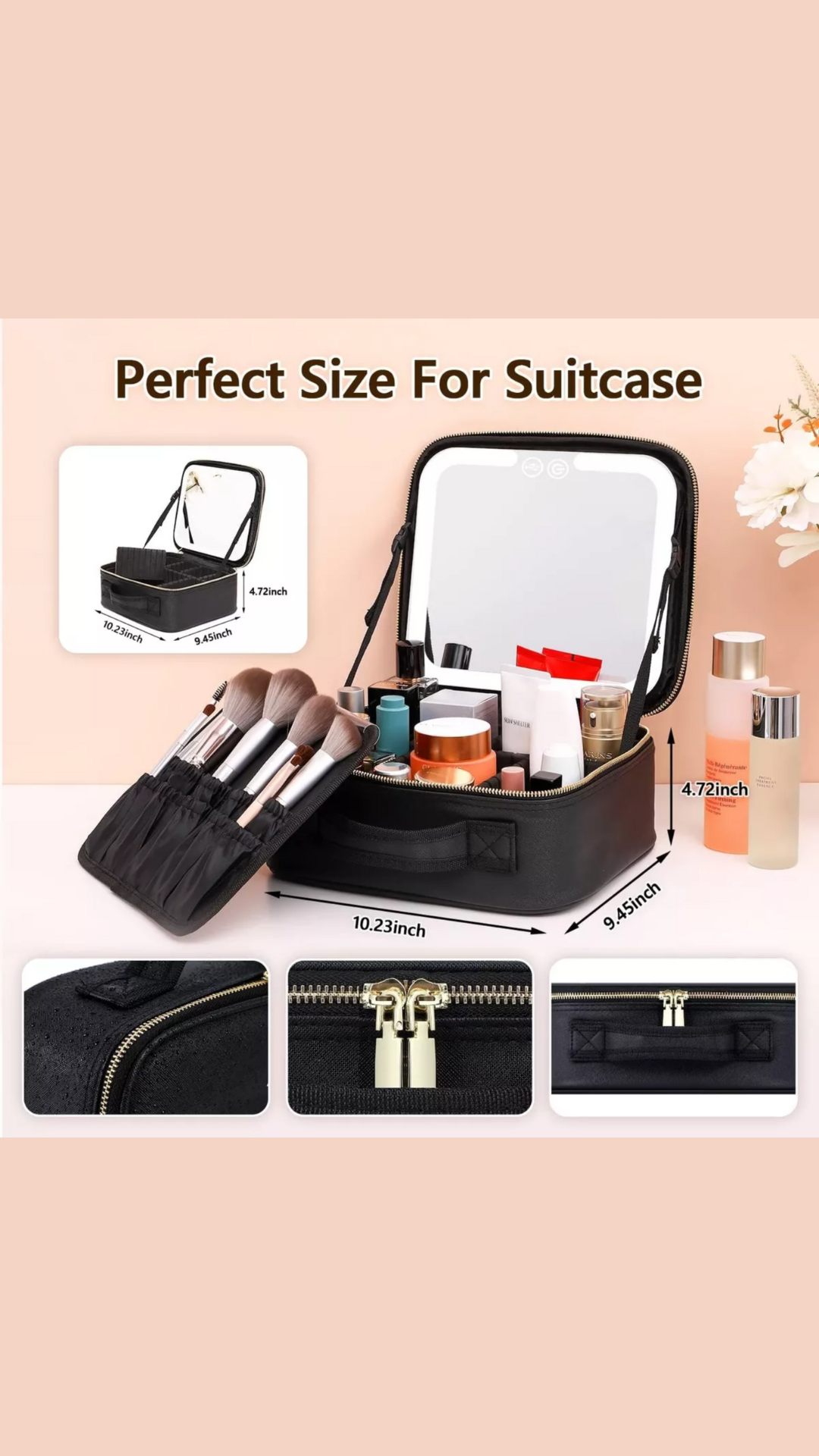 Cosmetiquera Con Espejo Led Lumié - BGZ Online