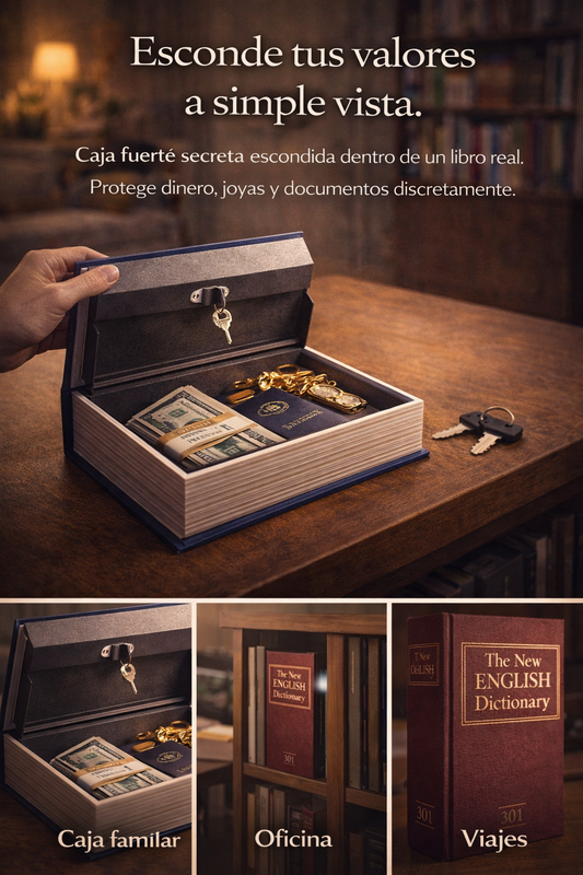 HideBox: Seguridad oculta en forma de libro para proteger lo que más valoras